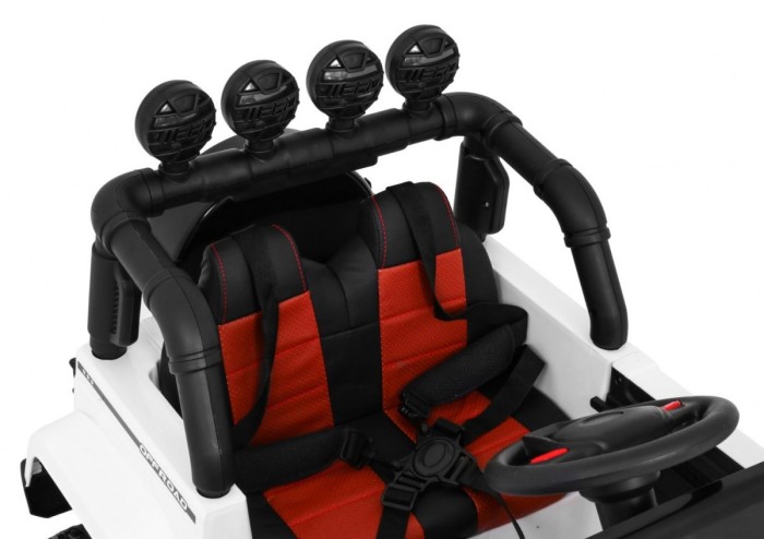 Auto Terenowe Full Time 4WD dla dzieci Biały + Napęd 4x4 + Pilot + Audio LED + Schowek-13 7156 