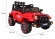 Auto Terenowe Full Time 4WD dla dzieci Czerwony + Napęd 4x4 + Pilot + Audio LED + Schowek-2 7157 