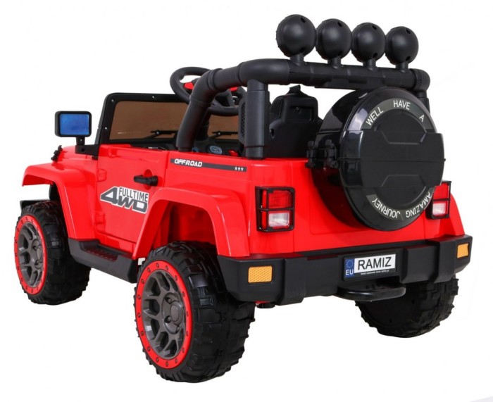 Auto Terenowe Full Time 4WD dla dzieci Czerwony + Napęd 4x4 + Pilot + Audio LED + Schowek-5 7157 