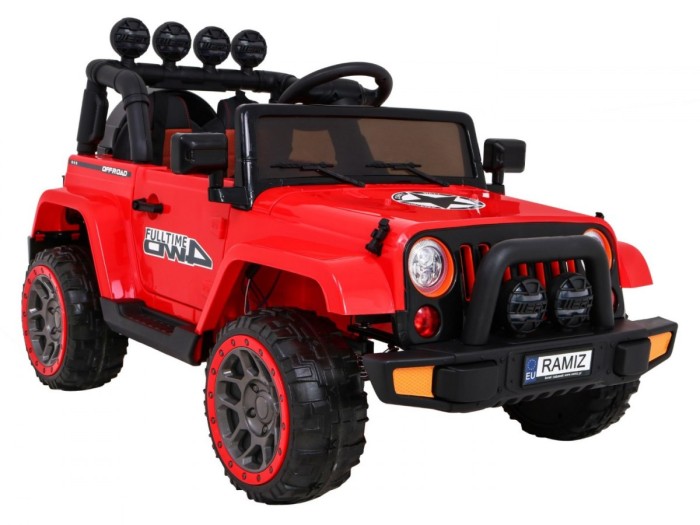 Auto Terenowe Full Time 4WD dla dzieci Czerwony + Napęd 4x4 + Pilot + Audio LED + Schowek-13 7157 