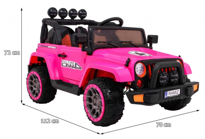 Auto Terenowe Full Time 4WD dla dzieci Różowy + Napęd 4x4 + Pilot + Audio LED + Schowek-2 7159 