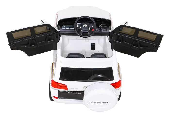 Toyota Land Cruiser na akumulator Biały SUV + Pilot + Schowek-8 7166 
