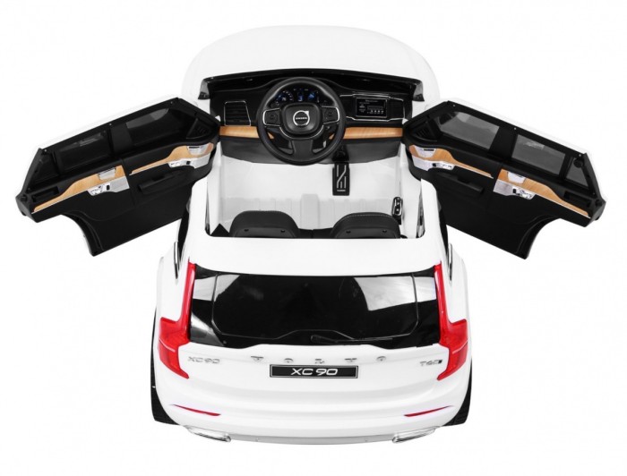 Volvo XC90 na akumulator dla dzieci Biały + Pilot + Bagażnik + EVA + Wolny Start + Radio MP3 + LED-7 7176 