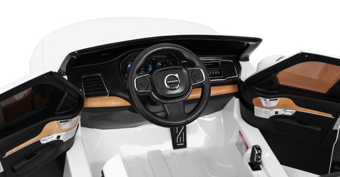 Volvo XC90 na akumulator dla dzieci Biały + Pilot + Bagażnik + EVA + Wolny Start + Radio MP3 + LED-8 7176 