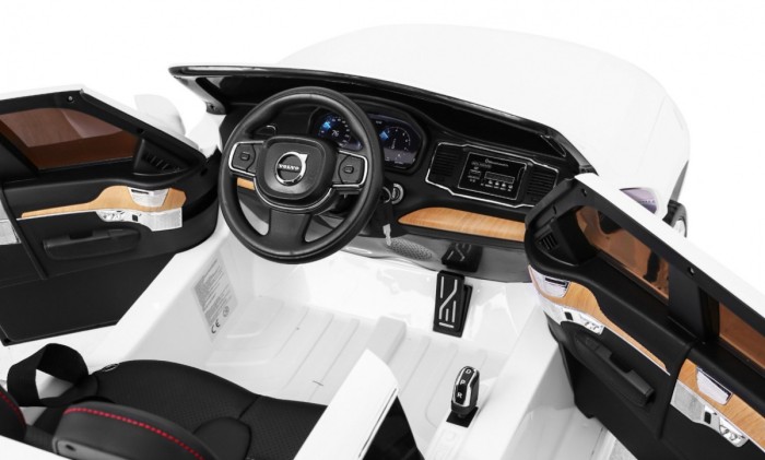 Volvo XC90 na akumulator dla dzieci Biały + Pilot + Bagażnik + EVA + Wolny Start + Radio MP3 + LED-9 7176 
