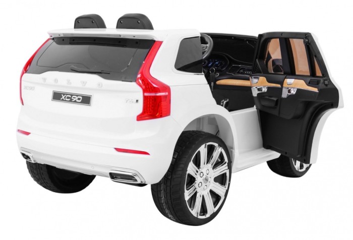Volvo XC90 na akumulator dla dzieci Biały + Pilot + Bagażnik + EVA + Wolny Start + Radio MP3 + LED-11 7176 