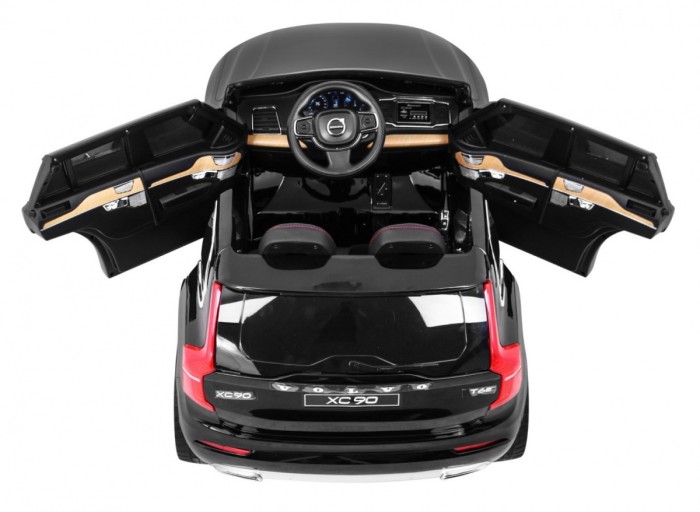 Volvo XC90 - SUV na akumulator dla dzieci Czarny + Pilot + Bagażnik + EVA-7 7177 
