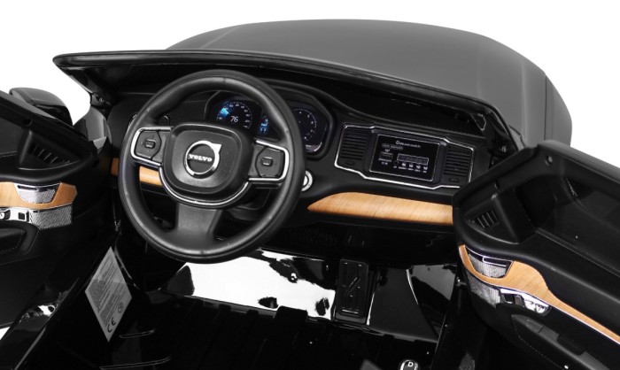Volvo XC90 - SUV na akumulator dla dzieci Czarny + Pilot + Bagażnik + EVA-9 7177 