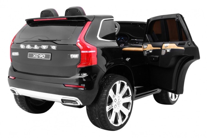 Volvo XC90 - SUV na akumulator dla dzieci Czarny + Pilot + Bagażnik + EVA-11 7177 