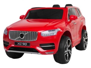 Volvo XC90 - SUV na akumulator dla dzieci Czerwony + Pilot + Bagażnik