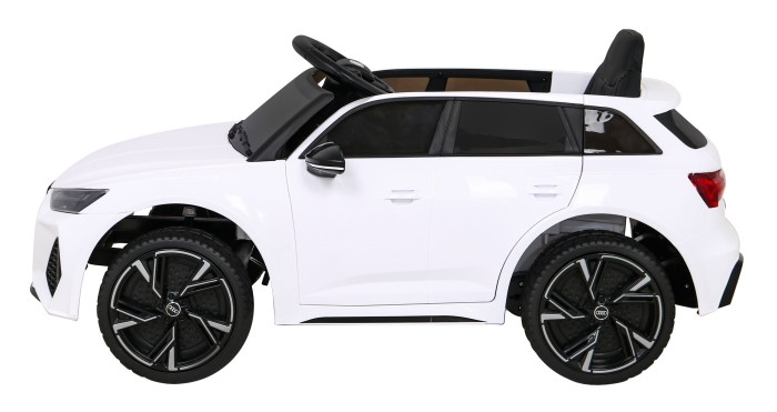 Audi RS 6 Elektryczny Samochodzik dla dzieci Biały + Pilot + Koła EVA + Wolny Start + Audio LED-4 7182 