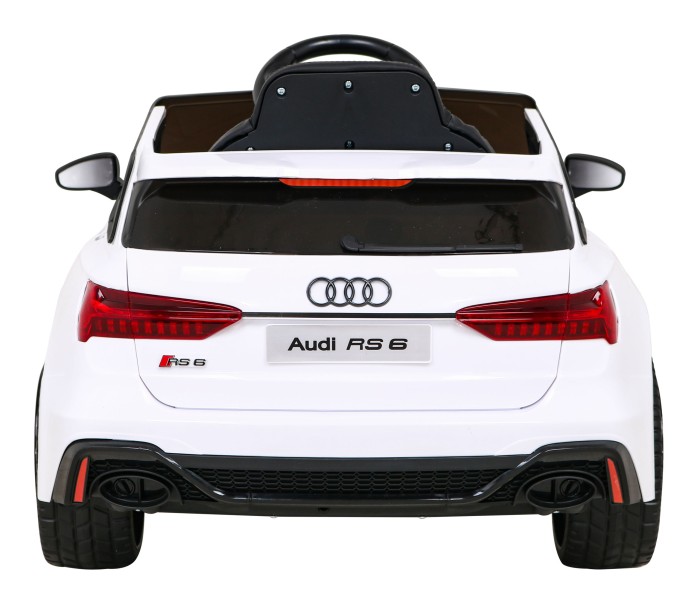 Audi RS 6 Elektryczny Samochodzik dla dzieci Biały + Pilot + Koła EVA + Wolny Start + Audio LED-7 7182 