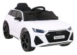 Audi RS 6 Elektryczny Samochodzik dla dzieci Biały + Pilot + Koła EVA + Wolny Start + Audio LED-11 7182 