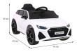 Audi RS 6 Elektryczny Samochodzik dla dzieci Biały + Pilot + Koła EVA + Wolny Start + Audio LED-13 7182 