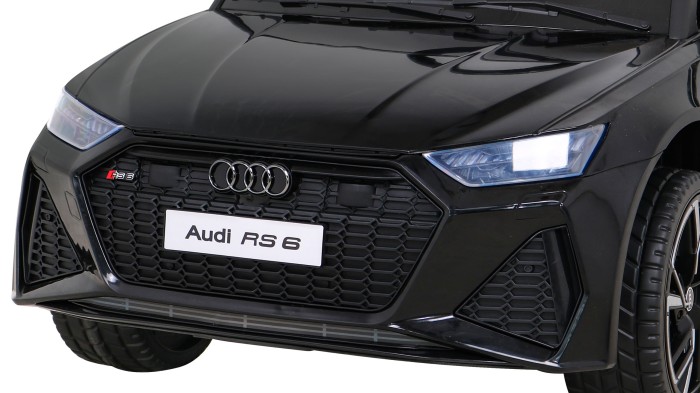 Audi RS 6 Elektryczny Samochodzik dla dzieci Czarny + Pilot + Koła EVA + Wolny Start + Audio LED-3 7183 