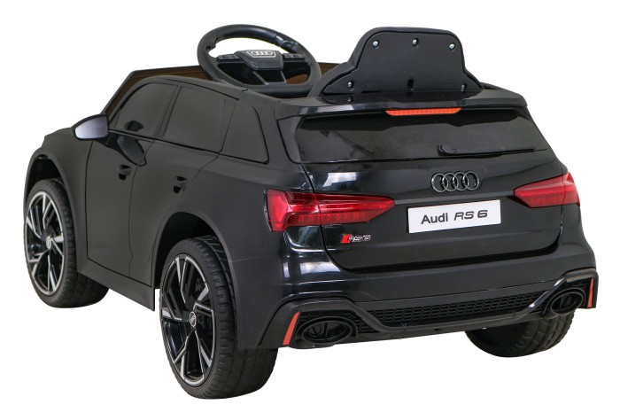 Audi RS 6 Elektryczny Samochodzik dla dzieci Czarny + Pilot + Koła EVA + Wolny Start + Audio LED-5 7183 