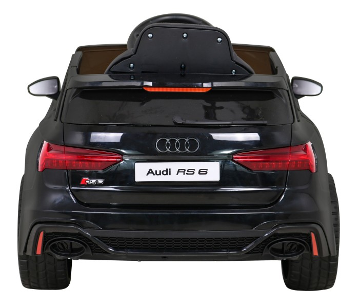 Audi RS 6 Elektryczny Samochodzik dla dzieci Czarny + Pilot + Koła EVA + Wolny Start + Audio LED-7 7183 