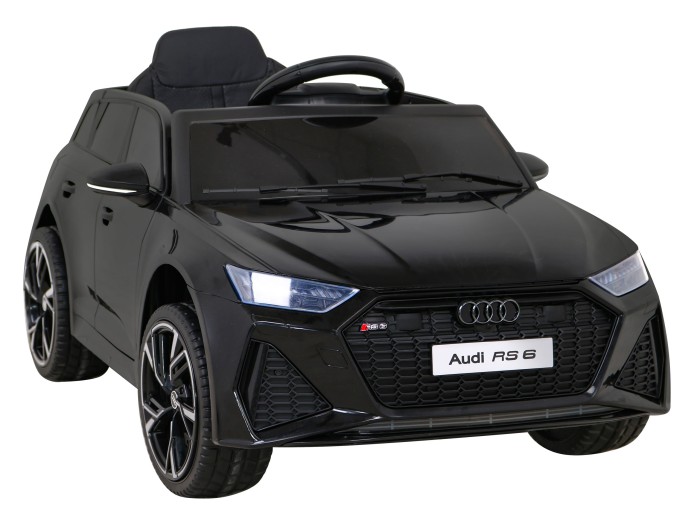 Audi RS 6 Elektryczny Samochodzik dla dzieci Czarny + Pilot + Koła EVA + Wolny Start + Audio LED-11 7183 