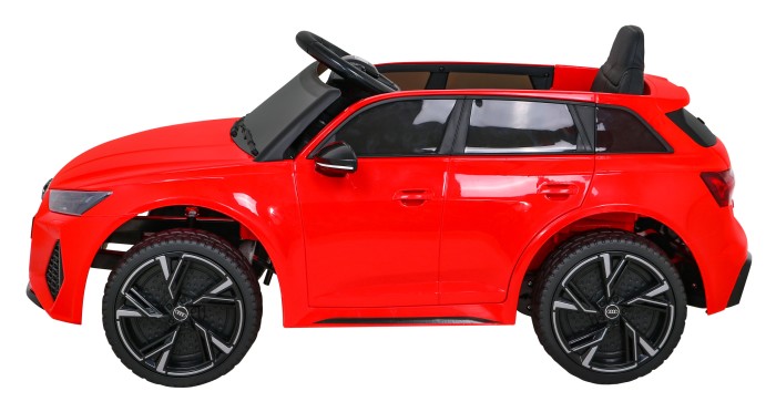 Audi RS 6 Elektryczny Samochodzik dla dzieci Czerwony + Pilot + Koła EVA + Wolny Start + Audio LED-4 7184 
