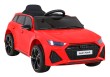 Audi RS 6 Elektryczny Samochodzik dla dzieci Czerwony + Pilot + Koła EVA + Wolny Start + Audio LED-11 7184 