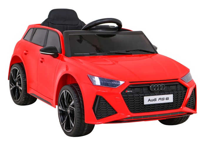 Audi RS 6 Elektryczny Samochodzik dla dzieci Czerwony + Pilot + Koła EVA + Wolny Start + Audio LED-11 7184 