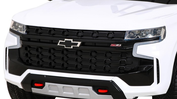 Chevrolet Tahoe Elektryczne Autko dla dzieci Biały + Pilot + EVA + Radio MP3 + LED-3 7185 