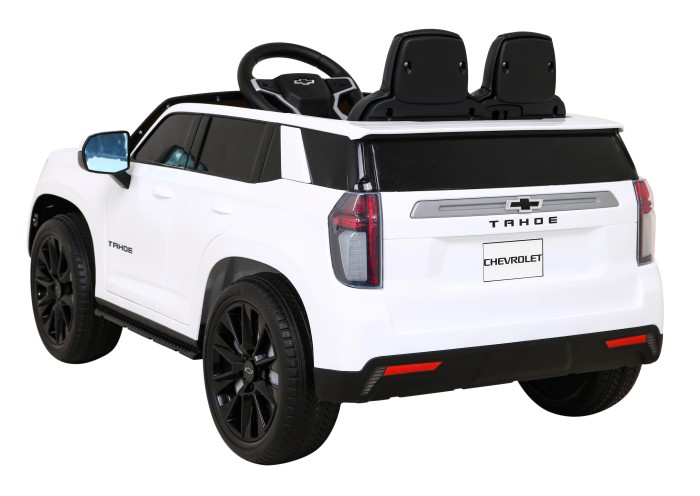 Chevrolet Tahoe Elektryczne Autko dla dzieci Biały + Pilot + EVA + Radio MP3 + LED-5 7185 