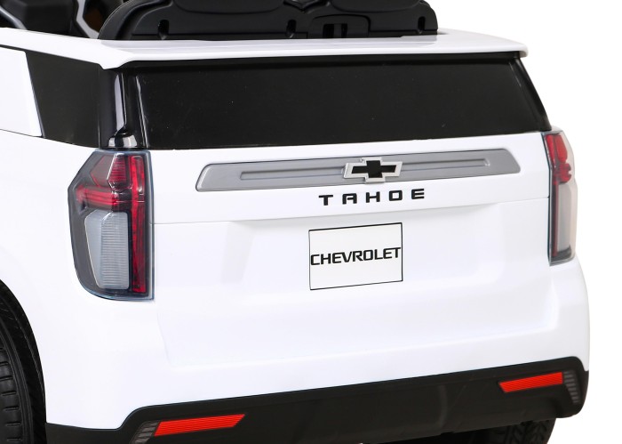 Chevrolet Tahoe Elektryczne Autko dla dzieci Biały + Pilot + EVA + Radio MP3 + LED-6 7185 