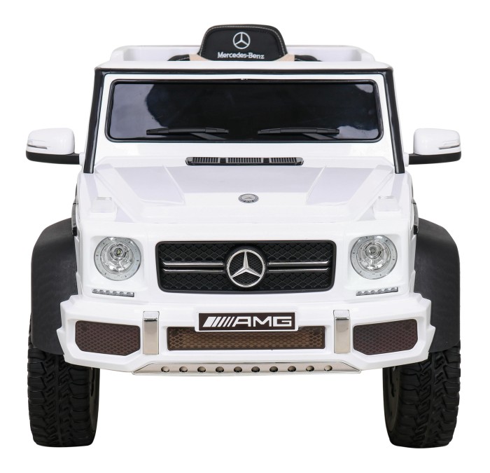 Mercedes G63 AMG Autko na akumulator Biały + Pilot + 6 kół EVA + Wolny Start + MP3 LED-2 7193 