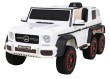 Mercedes G63 AMG Autko na akumulator Biały + Pilot + 6 kół EVA + Wolny Start + MP3 LED-3 7193 