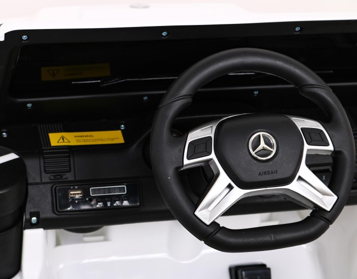 Mercedes G63 AMG Autko na akumulator Biały + Pilot + 6 kół EVA + Wolny Start + MP3 LED-10 7193 