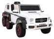 Mercedes G63 AMG Autko na akumulator Biały + Pilot + 6 kół EVA + Wolny Start + MP3 LED-13 7193 