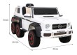 Mercedes G63 AMG Autko na akumulator Biały + Pilot + 6 kół EVA + Wolny Start + MP3 LED-15 7193 