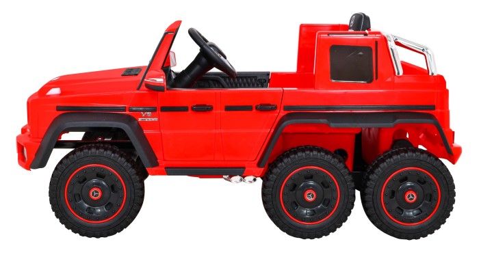 Mercedes G63 AMG Autko na akumulator Czerwony + Pilot + 6 kół EVA + Wolny Start + MP3 LED-4 7195 