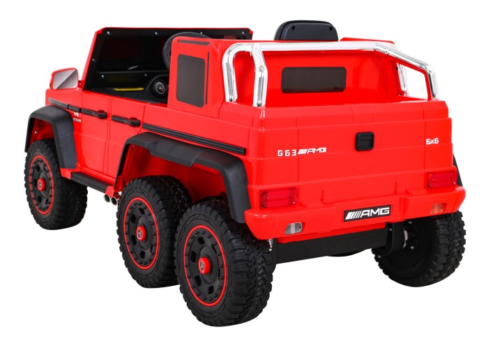 Mercedes G63 AMG Autko na akumulator Czerwony + Pilot + 6 kół EVA + Wolny Start + MP3 LED-5 7195 