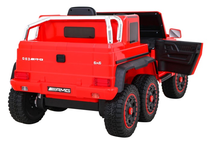 Mercedes G63 AMG Autko na akumulator Czerwony + Pilot + 6 kół EVA + Wolny Start + MP3 LED-11 7195 