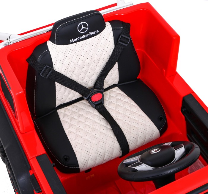Mercedes G63 AMG Autko na akumulator Czerwony + Pilot + 6 kół EVA + Wolny Start + MP3 LED-15 7195 