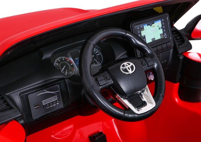 Toyota Hilux na akumulator dla dzieci Czerwony Pickup + Napęd 4x4 + Pilot-9 7197 
