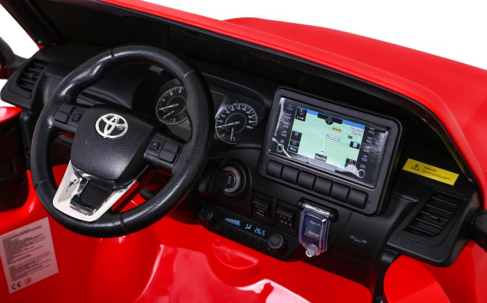 Toyota Hilux na akumulator dla dzieci Czerwony Pickup + Napęd 4x4 + Pilot-10 7197 