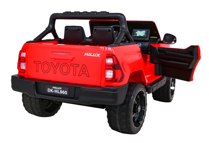 Toyota Hilux na akumulator dla dzieci Czerwony Pickup + Napęd 4x4 + Pilot-11 7197 