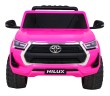 Toyota Hilux na akumulator dla dzieci, Różowy Pickup + Napęd 4x4 + Pilot-1 7198 