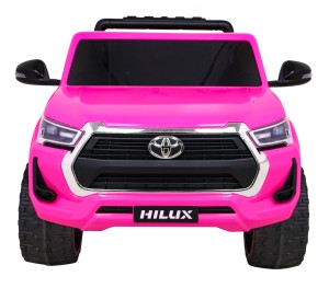 Toyota Hilux na akumulator dla dzieci, Różowy Pickup + Napęd 4x4 + Pilot
