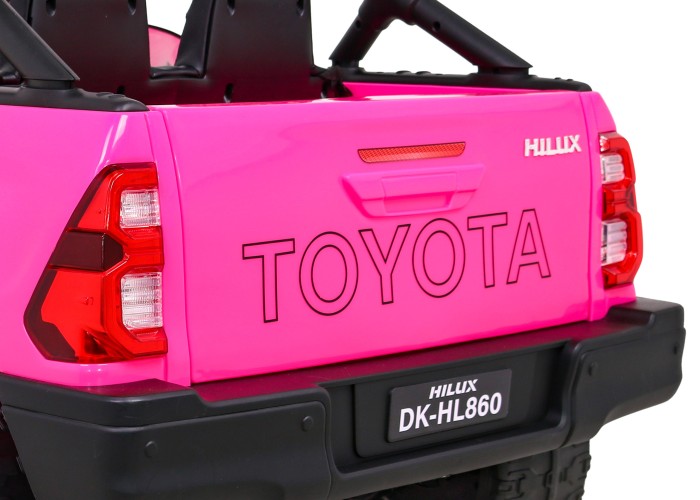 Toyota Hilux na akumulator dla dzieci, Różowy Pickup + Napęd 4x4 + Pilot-6 7198 