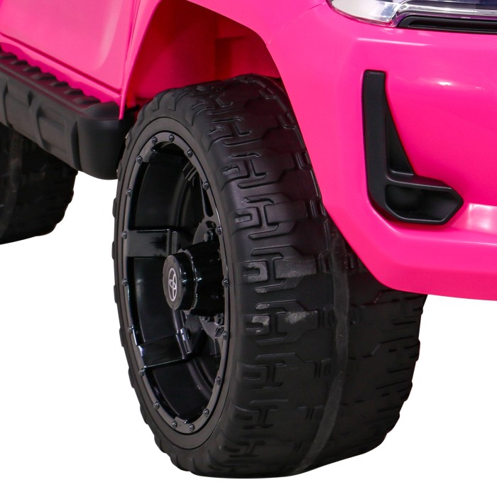 Toyota Hilux na akumulator dla dzieci, Różowy Pickup + Napęd 4x4 + Pilot-13 7198 