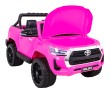 Toyota Hilux na akumulator dla dzieci, Różowy Pickup + Napęd 4x4 + Pilot-16 7198 