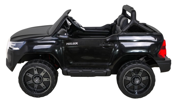 Toyota Hilux na akumulator dla dzieci Czarny Pickup + Napęd 4x4 + Pilot-4 7199 