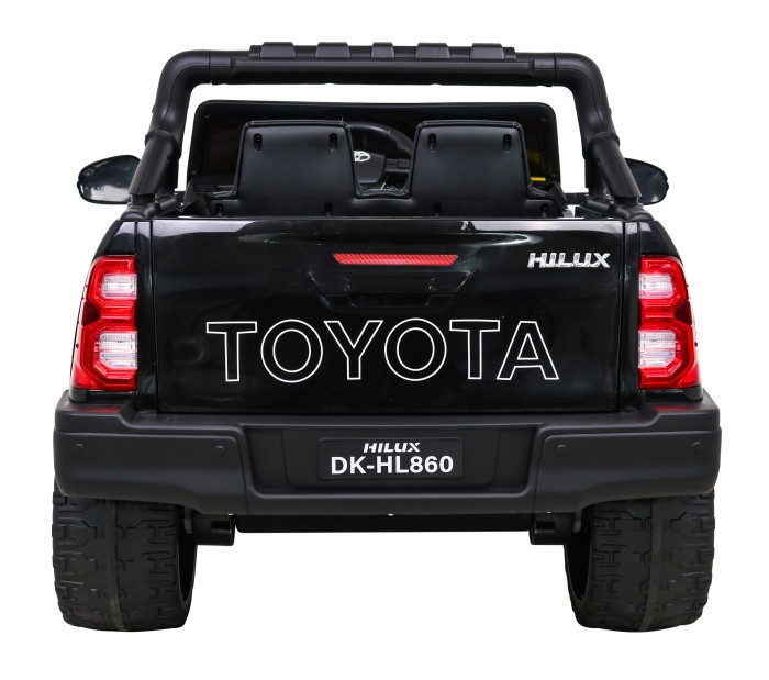 Toyota Hilux na akumulator dla dzieci Czarny Pickup + Napęd 4x4 + Pilot-7 7199 