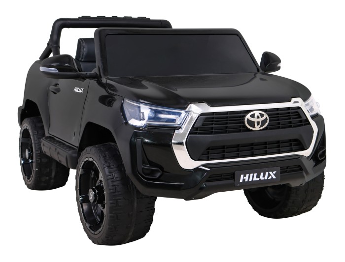 Toyota Hilux na akumulator dla dzieci Czarny Pickup + Napęd 4x4 + Pilot-12 7199 