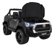 Toyota Hilux na akumulator dla dzieci Czarny Pickup + Napęd 4x4 + Pilot-16 7199 