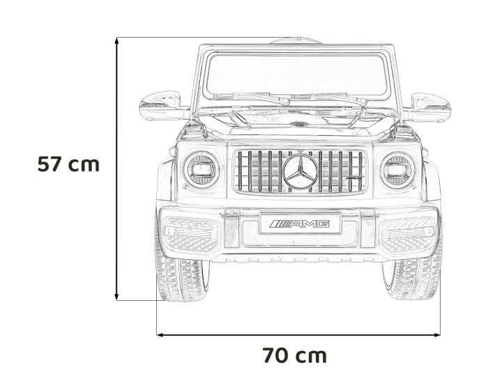 Mercedes AMG G63 dla dzieci Czerwony + Pilot-16 7200 
